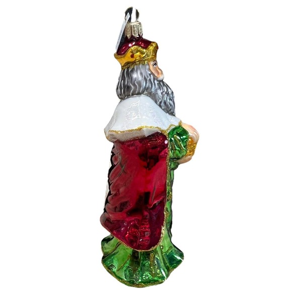 Glassware Art Studio Blown Glass Ornament Wise‎ Man Hand painted Poland NIB - Picture 3 of 10